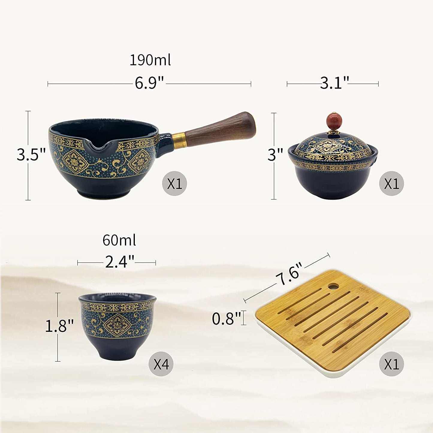 Traditional Design Teapot Set