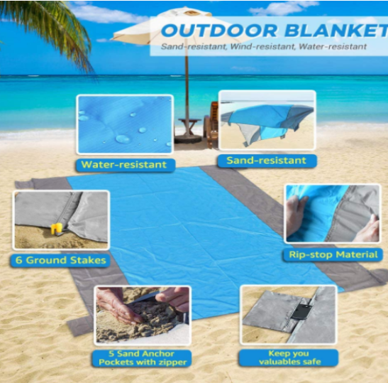 Sandproof Beach Blanket Lightweight