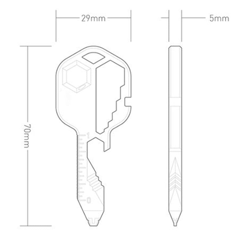 24 In 1 Key Shaped Tool